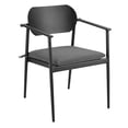 thumbnail image 5 of Dining Side Chair Armchair, Set of 2, Dark Gray, Aluminum, Outdoor Patio Balcony Cafe Bistro Garden Hospitality Restaurant, Modern Contemporary, HB37698, 5 of 10
