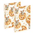 thumbnail image 2 of Ckdifva Mice Pizzas A5 Ring Binder Notebook Journey Note Diary College Ruled Study 60 Pages, 2 of 8