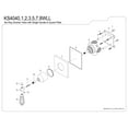 thumbnail image 3 of Kingston Brass KS4040WLL Willshire Single-Handle Six-Way Diverter Valve with Square Trim Kit, Matte Black, 3 of 4