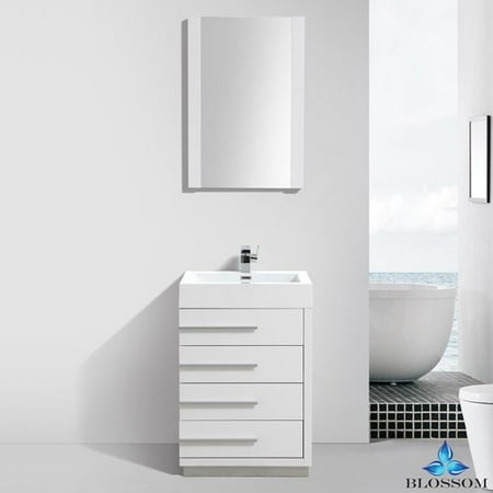 Orren Ellis Manders 24 Single Bathroom Vanity Set With Mirror