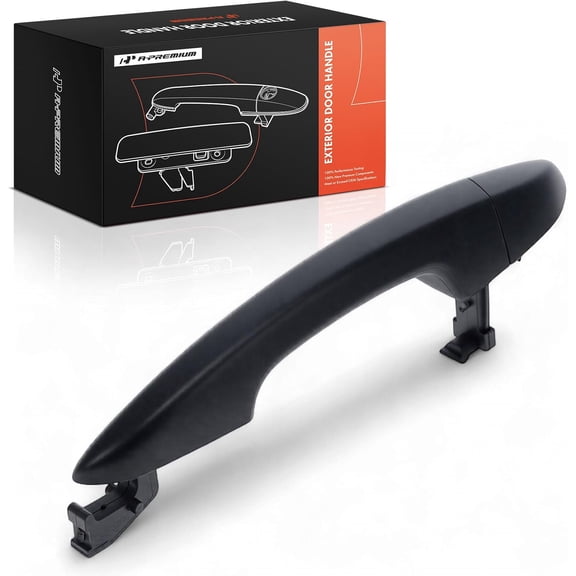 A-Premium Rear Left Driver Side Exterior Door Handle Compatible with Hyundai Sonata 2015 2016 2017 2018 2019, Black