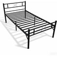 thumbnail image 2 of Cama Individual con Cabecera, Base para Cama Individual de Acero, Estructura ResistenteFácil Montaje Negro, 2 of 2