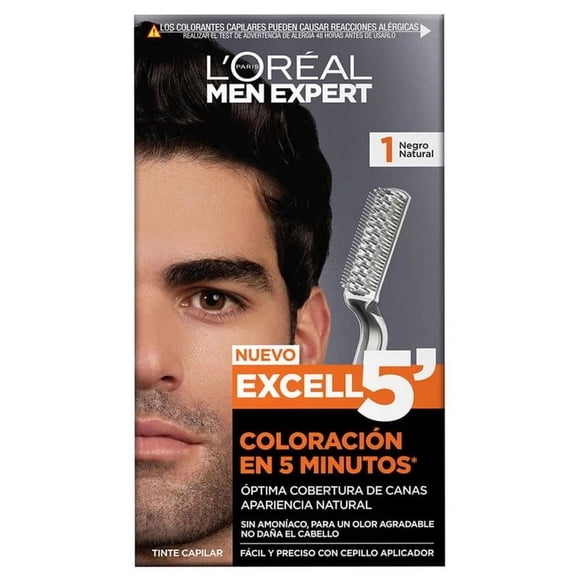Tinte de cabello Loreal Excell 5 Men Expert 1 Negro Natrual
