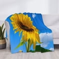 thumbnail image 3 of Rateoe Blue Sky Sunflower Pattern Flannel Throw Blanket, Ultra-soft Blanket for Bed, Couch, Car, Hypoallergenic Anti-pilling blanket-50"x40"(Horizontal), 3 of 6