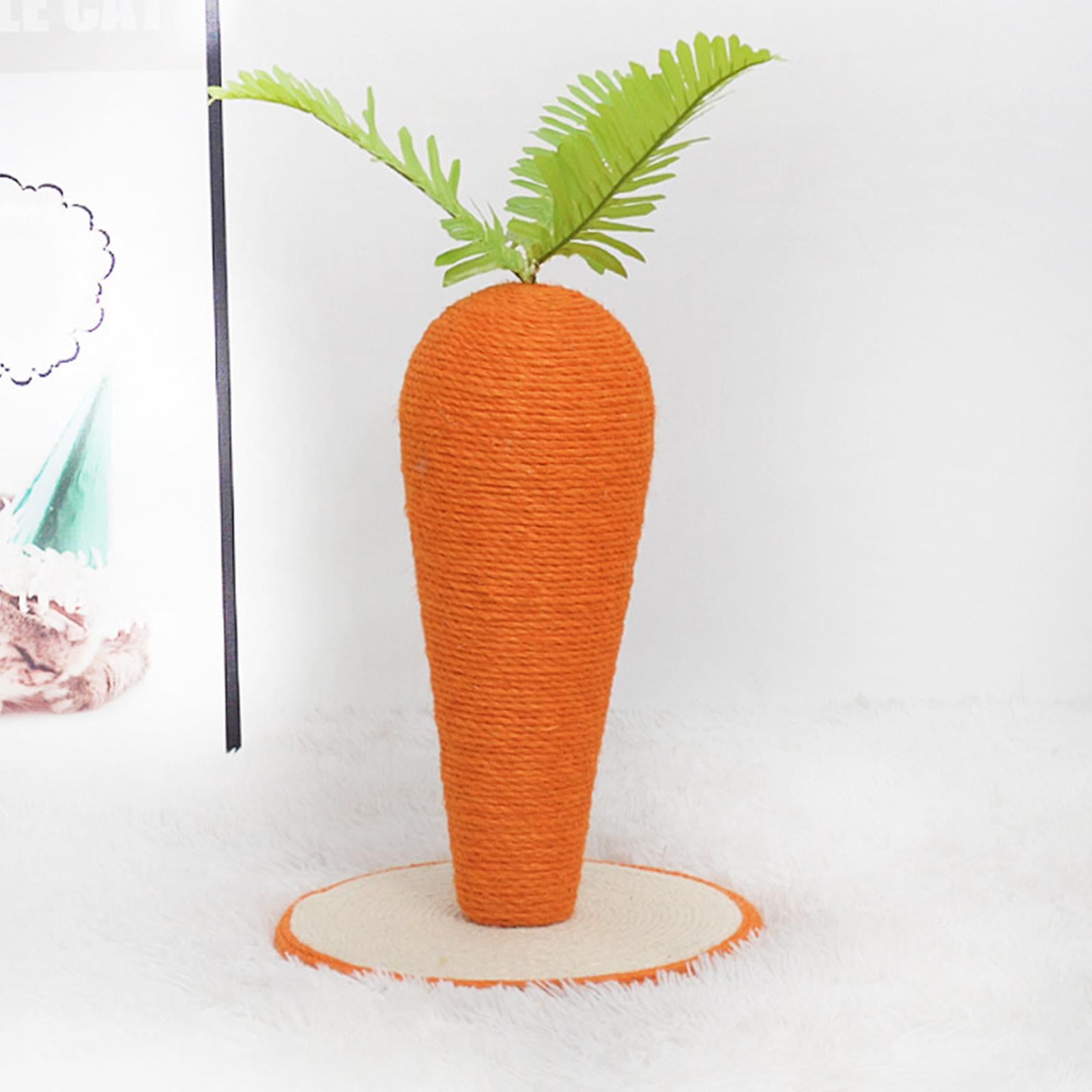 Bvdfgk Funny Sisal Cat Scratching Post Toy for Grinding Claws Pet Cat Carrot Craft Interactive Toys M