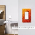 thumbnail image 3 of Red Orange Grid Light Switch Cover Decorative Switch Plates and Outlet Covers Wall Plates for Electrical Kitchen Home Office Art Decor, 3 of 5