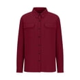 thumbnail image 6 of Cotton Linen Women's Oversized Button Down Shirt Long Sleeve Turn Down Collar Chest Pocket Blouse Ideal Top for Spring Summer Casual Wear, 6 of 8