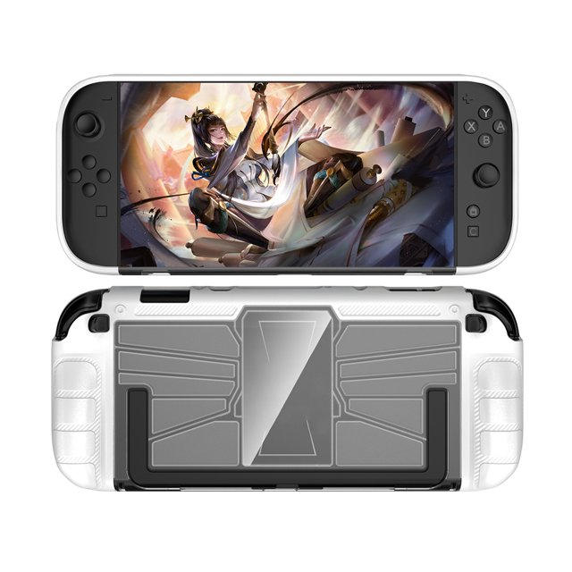 Caso Consola Juego Handheld TPU+PC Protección para 2 () White