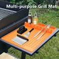 thumbnail image 3 of Ptetnvg Silicone Grill Tool Mat Heat-resistant Silicone Oven Tool Mat with 8 Slots Countertop Protector Pad for Cooking Utensils Spice Jars, 3 of 8