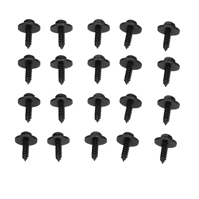 Tornillo de chapa de cabeza hexagonal de 20 piezas, reemplazo de tornillo de chapa de cabeza de arandela hexagonal de Material de hierro para varios modelos de protección de carenado