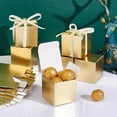 thumbnail image 3 of 30pcs Golden Gift Box 2x2x2 inch Cookie Box Cube Gift Boxes Paper Favor Boxes Treat Boxes for Xmas Wedding Bridal Birthday Holiday Valentine's Day Party Festival, 3 of 9