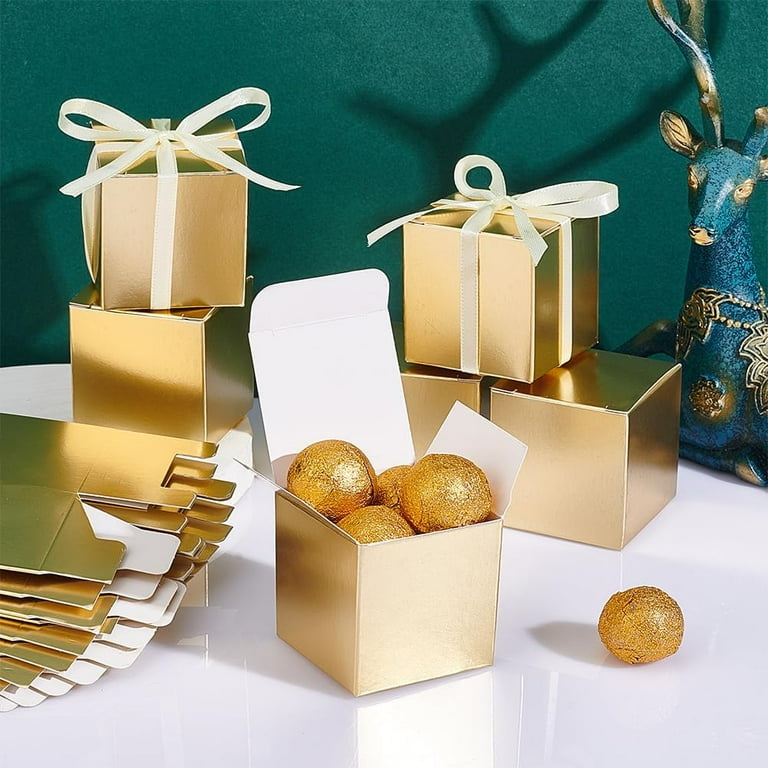 30pcs Golden Gift Box 2x2x2 inch Cookie Box Cube Gift Boxes 30pcs Golden Gift Box 2x2x2 inch Cookie Box Cube Gift Boxes