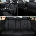 thumbnail image 3 of Tuqiang Car Seat Covers Full Set for lincoln for MKX 2006-2015 Compatible Airbag Waterproof Premium Leather Front and Back Seat Protectors with Pollow and Headrest Black, 3 of 6