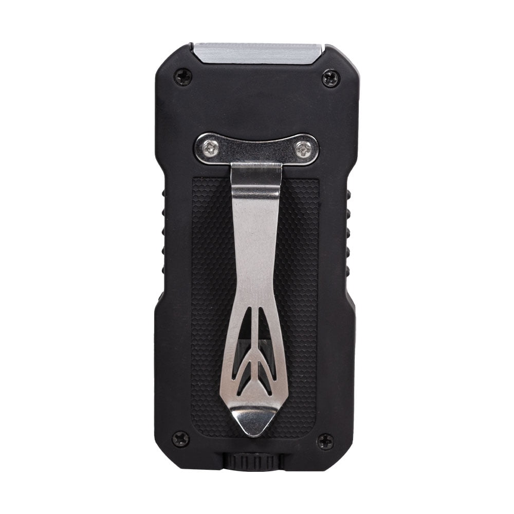 Vertigo Nighthawk Double Torch Lighter with Punch-Silver