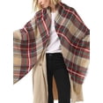 thumbnail image 3 of Bufanda de otoño e invierno para mujer, bufanda clásica a cuadros con borla, manta gruesa cálida y suave, chal envuelto, 3 of 5