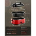 thumbnail image 5 of FOHERE 26 Quart Electric Roaster Oven with Visible & Self-Basting Lid, Large Turkey Roaster with Defrost Warm Function, Adjustable Temperature, Removable Pan Rack, Stainless Steel, Red, 5 of 8