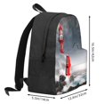thumbnail image 3 of Zufioo 3d Lighthouse in the Surf Pattern Adult Backpack,Wear-resistant and Breathable Multi-pocket Backpack, Suitable for Travel, Business and Outdoor Activities, 3 of 9