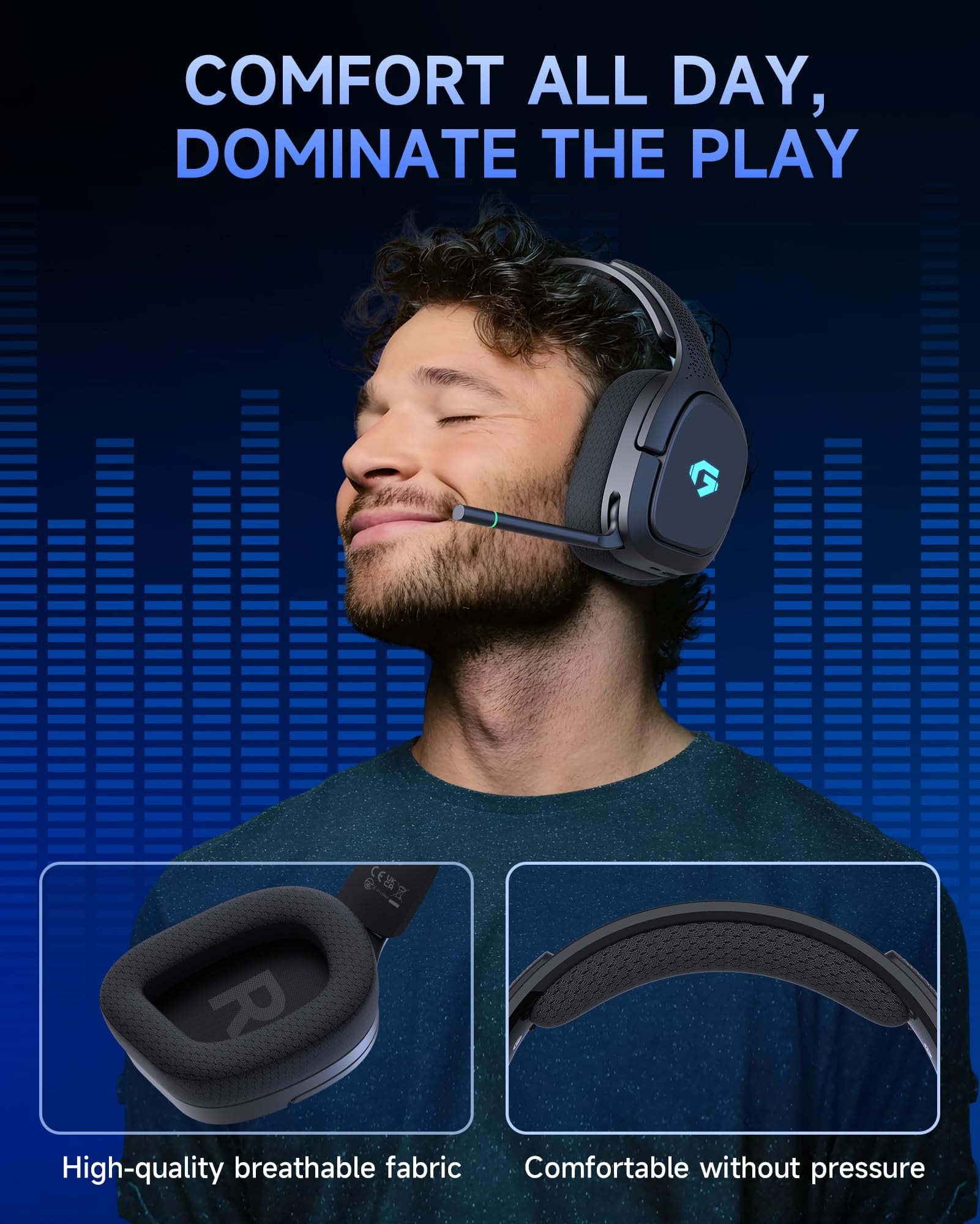 Captain 700 Pro Gaming Headset for PS5,PS4,PC,Switch, Wireless