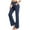 Navy, variant on Yoga Pants For Women With Pockets Women's Pure Color High Waist Pocket Sports Fitness Yoga Wide Leg Pants Je4729