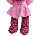 thumbnail image 3 of La primera muñeca suave y tierna de Baby Kisses del bebé, vestida con una blusa rosa y mallas estampadas, presiona su barriga para escuchar dulces sonidos de besos y decir te amo, 3 of 5