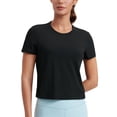 thumbnail image 1 of Remera CRZ YOGA Crop Top de Algodón Pima Cuello Alto Negra Talle M, 1 of 7