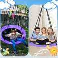 thumbnail image 5 of PRINIC 43" Saucer Tree Swing for Kids, Waterproof Flying Saucer Swing for indoor/playground Textilene fabric seat & Stainless steel frame, 5 of 11