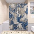 thumbnail image 5 of Shower Curtain and Rug Sets 4pcs Bathroom Sets Includes 12 Free Hooks 66" x 72" Blue Flowing Liquid Marble, 5 of 8