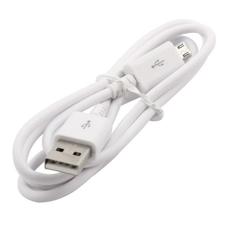 Android Phone Plastic USB 2.0 A Male to Micro B Data Charger Cable White (Best Font Changer For Android)