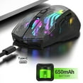 thumbnail image 4 of Under $10 Wireless Mouse, Wired Connection Wireless Connection Bluetooth Connection The Third Mock Examination Full Transparent RGB Cool Light Effect 5-gear DPI Adjustment Game Mouse, 4 of 6