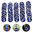 thumbnail image 4 of Miangastore 50Pcs Aluminium Alloy Storage Tags Metal Numbers Plates Luggage ID Tags Key Ring Labels(Blue, Number 1-50), 4 of 8