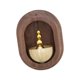 thumbnail image 1 of Timbre de madera rústico decorativo para puerta de comerciante, carillón de viento de bienvenida Marron oscuro, 1 of 9