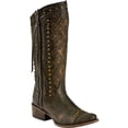 thumbnail image 1 of CORRAL Women's Distressed Aztec Studded Cowgirl Boot Round Toe Brown 7 M US, 1 of 7
