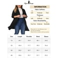 thumbnail image 5 of Agnes Orinda Women's Plus Size Coat Faux Suede Double Breasted Belted Coat Fall Winter Jacket 3X Black, 5 of 5