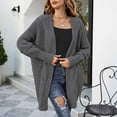 thumbnail image 5 of Hauts à Manches Longues pour Femmes Mode Femme Couleur Unie Manches Longues Cardigan en Tricot Hauts Amples Blouse Chandail Hauts à Manches Longues pour Femmes Hauts à Manches Longues pour Femmes Long Cardigan Chandails pour Femmes, 5 of 5