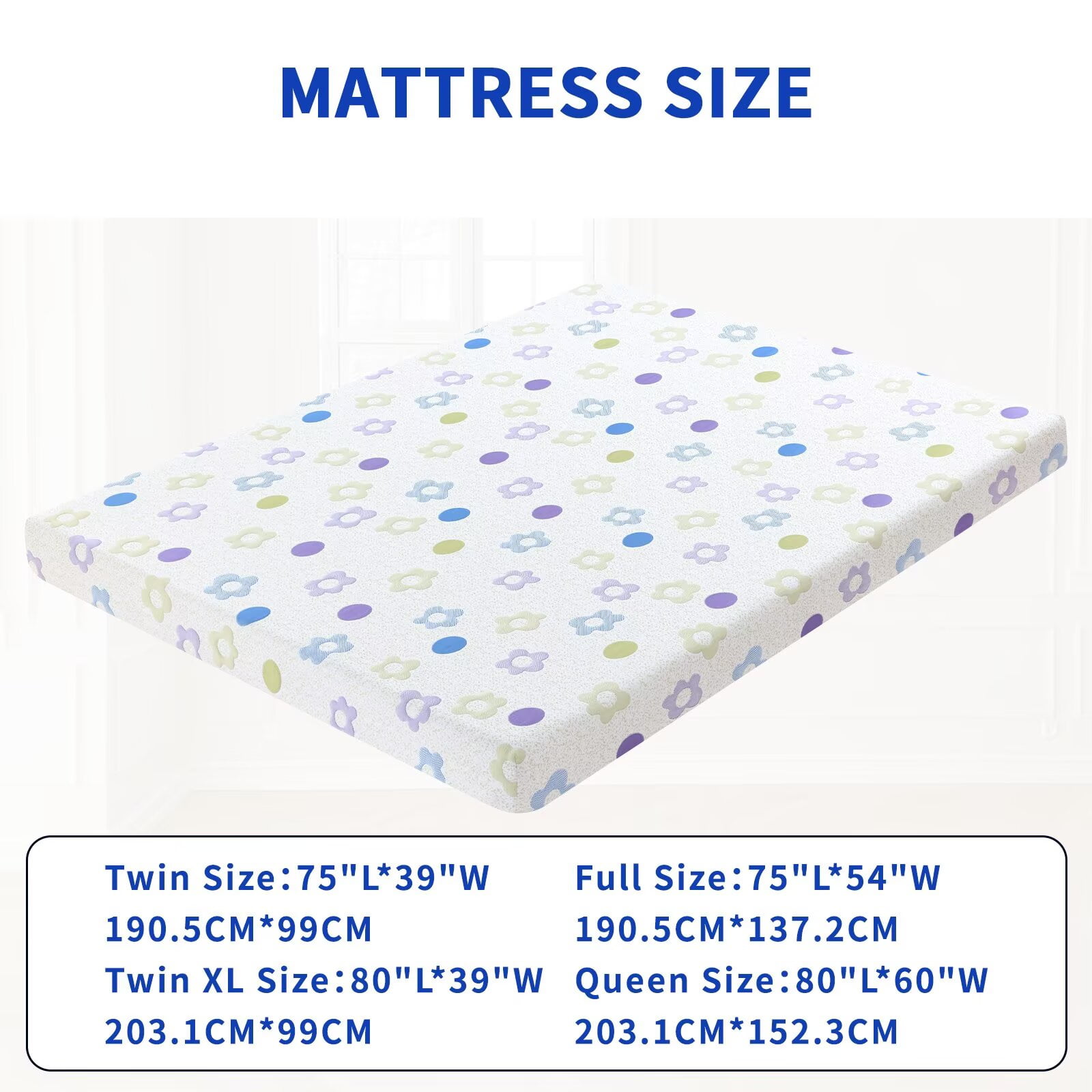 6 Inch TwinXL Mattress Memory Foam Mattress Gel Mattress Bed-in-a-Box CertiPUR-US Certified for Cooler Sleep Pressure Relief Breathable Comfortable Bed Mattress