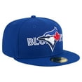 thumbnail image 3 of Men's New Era Royal Toronto Blue Jays Overlap 59FIFTY Fitted Hat, 3 of 6