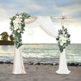 thumbnail image 5 of 2Pcs Floral Backdrop Wall Artificial Flower Swag for Stage Party Wedding Car, 5 of 8