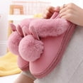 thumbnail image 3 of Zhaomeidaxi 1 Pair Womens Cozy Slippers Fuzzy Wool-Like Plush Fleece Lined House Shoes w/Indoor, Outdoor Anti-Skid Rubber Sole, 3 of 7