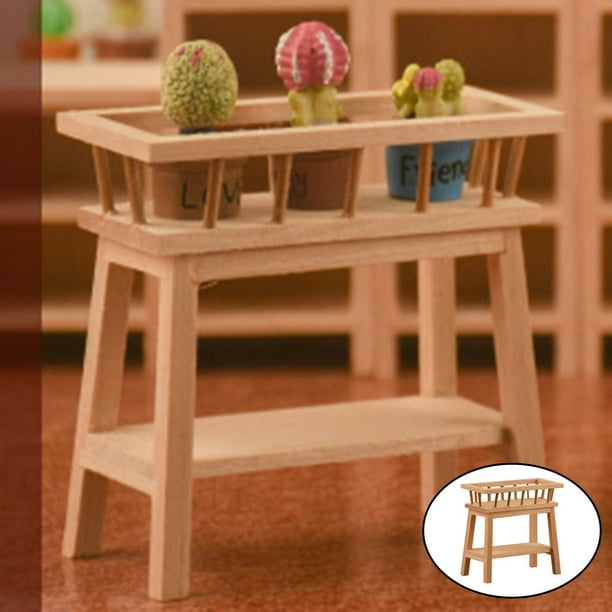 Estante De Almacenamiento En Miniatura Para Casas De Muñecas - Decoración De Madera Para Coleccionistas Y Miniaturas