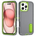 thumbnail image 1 of for iPhone 16 Pro Max Case, iPhone 16 Pro Max Phone Case with Built in Kickstand, Shockproof/Dustproof/Drop Proof Heavy Duty Military-Grade Rugged Protective Cover for iPhone 16 Pro Max,Grey, 1 of 9