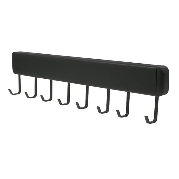 BRIGHTFUFU Colgador de utensilios de cocina montado en la pared, estante colgante sin perforaciones con múltiples ganchos, organizador que ahorra espacio para almacenamiento de cocina