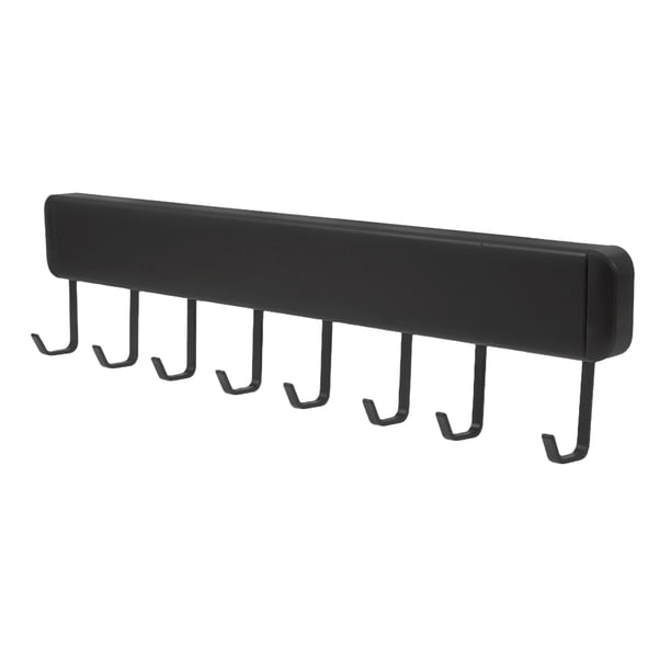 Colgador de utensilios de cocina montado en la pared, estante colgante sin perforaciones con múltiples ganchos, organizador que ahorra espacio para almacenamiento de cocina