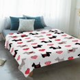 thumbnail image 4 of Cute Scotch Dogs Blanket Soft Cozy Warm Throw Blanket for Couch, Plush Fuzzy Flannel Fleece Blankets for Sofa, Red Heart Lovely Pets Bed Blankets Lightweight Gifts for Women, 50"x80", 4 of 9