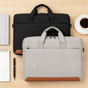 Dongrere 14 Inch Laptop Bag, Waterproof Laptop Case Sleeve with Shoulder Strap for Office College Supplies, Gray