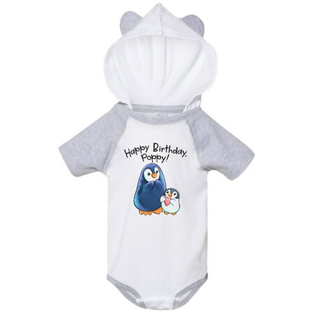 

Inktastic Happy Birthday Poppy!- Cute Penguins Gift Baby Boy or Baby Girl Bodysuit