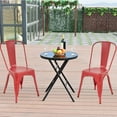 thumbnail image 5 of FDW Metal Dining Chairs Set of 4 Indoor Outdoor Chairs Patio Chairs Kitchen Metal Chairs 18 Inch Seat Height Restaurant Stackable Chair Tolix Side 330LBS Weight Capacity, 5 of 7