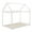 White, variant on Demi Bonn Stable Floor Bed Frames with Roof ang Heavy-Duty Slats, Modern House Bed for Teens, White