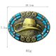 thumbnail image 2 of Hebilla de cinturón, diseño de sombrero vaquero occidental, aleación envejecida, 2 of 2