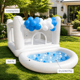 thumbnail image 6 of Inflatable Bounce House PVC Bouncy Castle with Detachable Air Cushion Ball Pait Dry & Wet Use, Perfect for Toddlers & Kids Under 6 Years Old, 6 of 8
