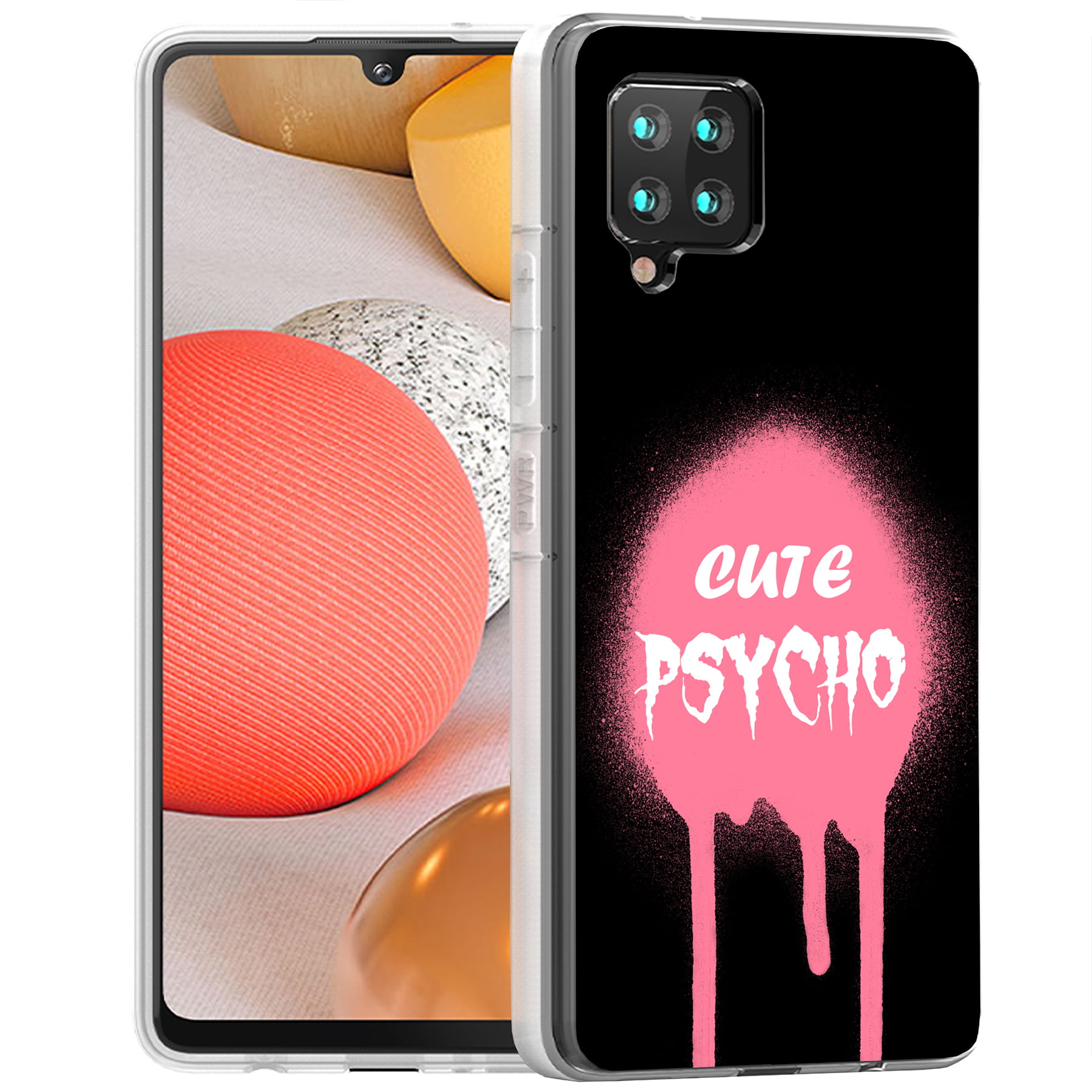TalkingCase Slim Case Cover for Samsung Galaxy A42 5G, Funny Quote Psycho  Print, Thin, Flexible, Soft, Printed in USA 
